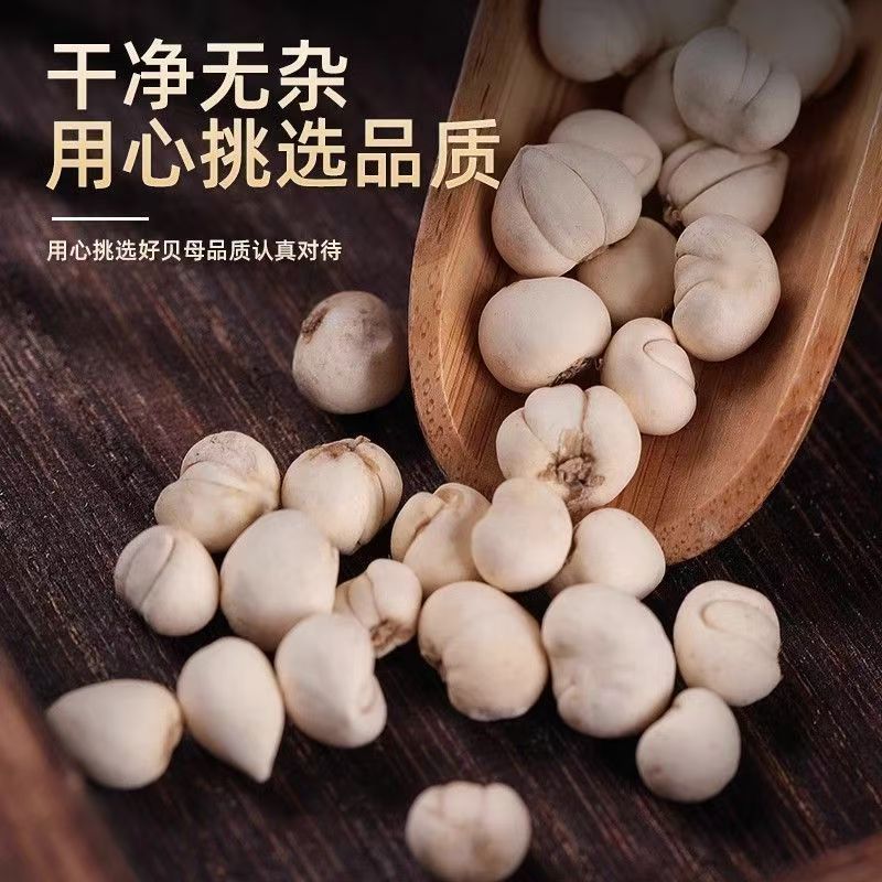 Fritillaria Bulb Bei Mu 贝母 Dried Chinese Herbal Bulbs 50g Bag Traditional Decoction Herb overview