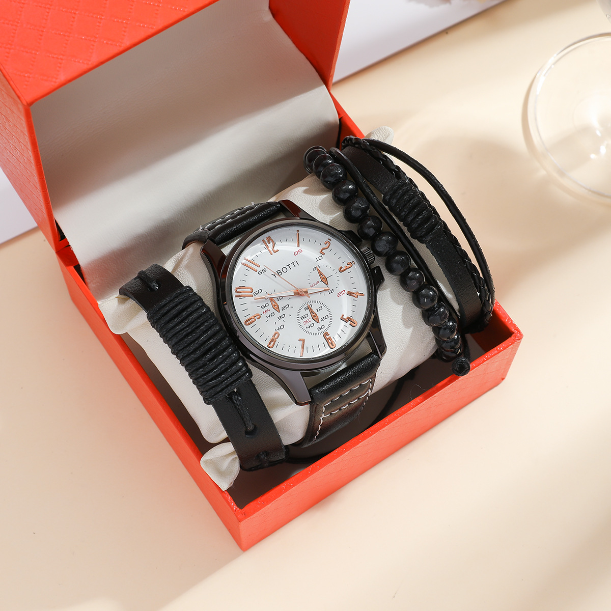 Reloj de pulsera de cuero para hombre, nuevo, moderno, de fábrica, estilo empresarial, sencillo y a la moda, venta al por mayor en stock.