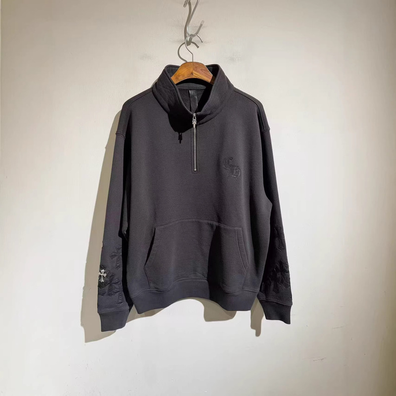 Cross-Border New Autumn and Winter Style Leather Patch Half-Zip Long-Sleeve Sweatshirt Couple's Casual Top Sweatshirt Cross-Border New Autumn and Winter Style Leather Patch Half-Zip Long-Sleeve Sweatshirt Couple's Casual Top Sweatshirt