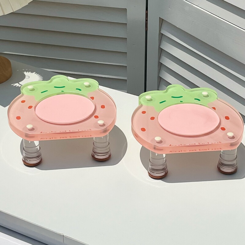 Pet Cat Bowl Ceramic Cat Food Bowl Dog Bowl Cat Plate Cat Food Bowl Rice Bowl Acrylic Bowl Rack Cross-Border Exclusive Supply