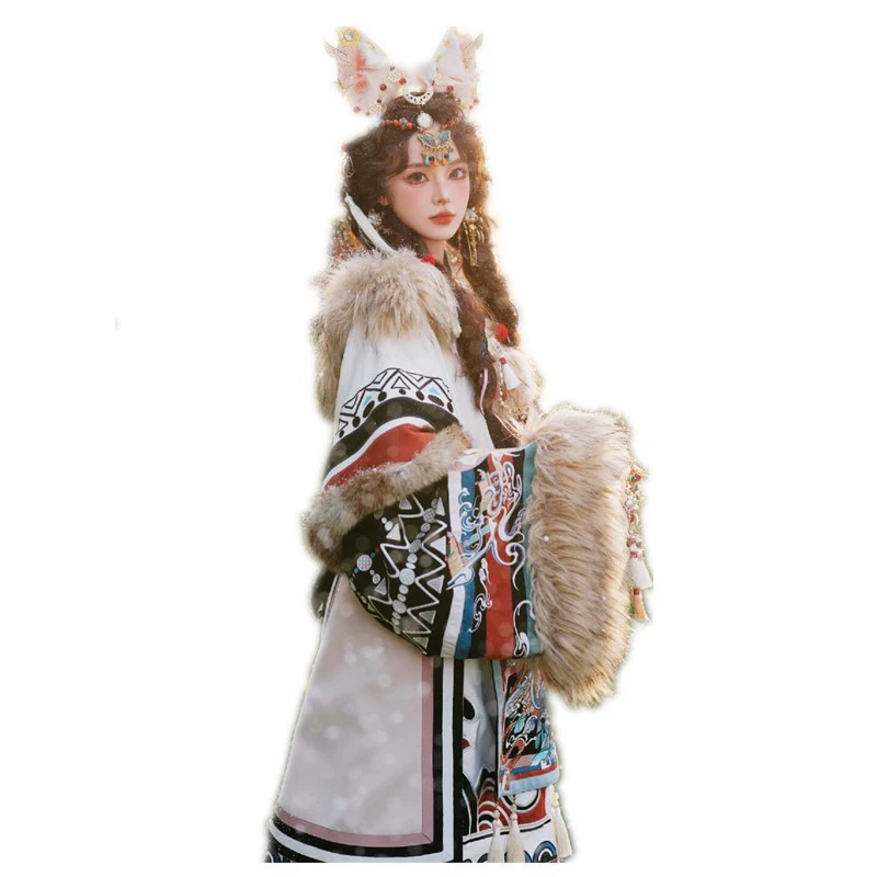 Yujintang тибетская одежда вышивка новый стиль Азанг Ге туристические фото Юджантанг лучшие друзья модная и продвинутая мода фото одежда