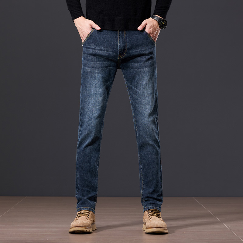 Maple House Men's Clothing / 2026 Spring/Autumn New Collection: Men's Slim-Fit, Trendy, Versatile, and Lightweight Business Casual Stretch Denim Pants
