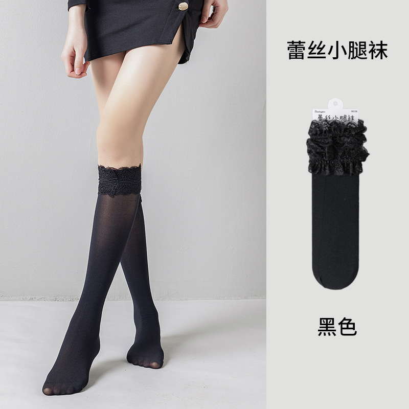 Medias japonesas de pantorrilla de terciopelo JK, calcetines de tubo de estufa, medias finas de primavera, verano y otoño, calcetines por encima de la rodilla de color sólido de moda