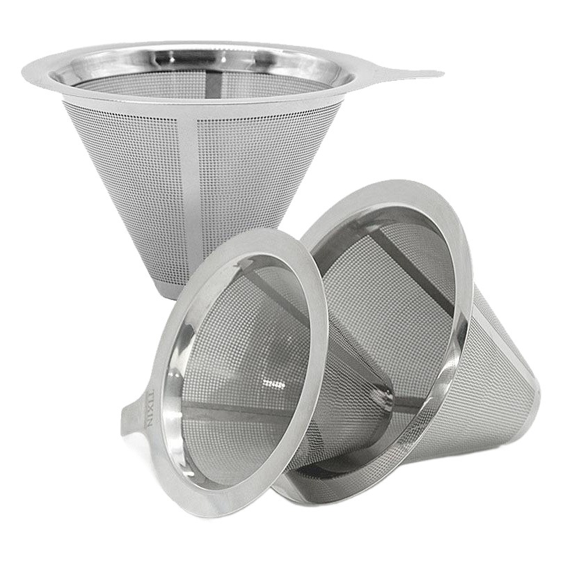 Filtro de café de acero inoxidable 304 filtro de café de mano de goteo