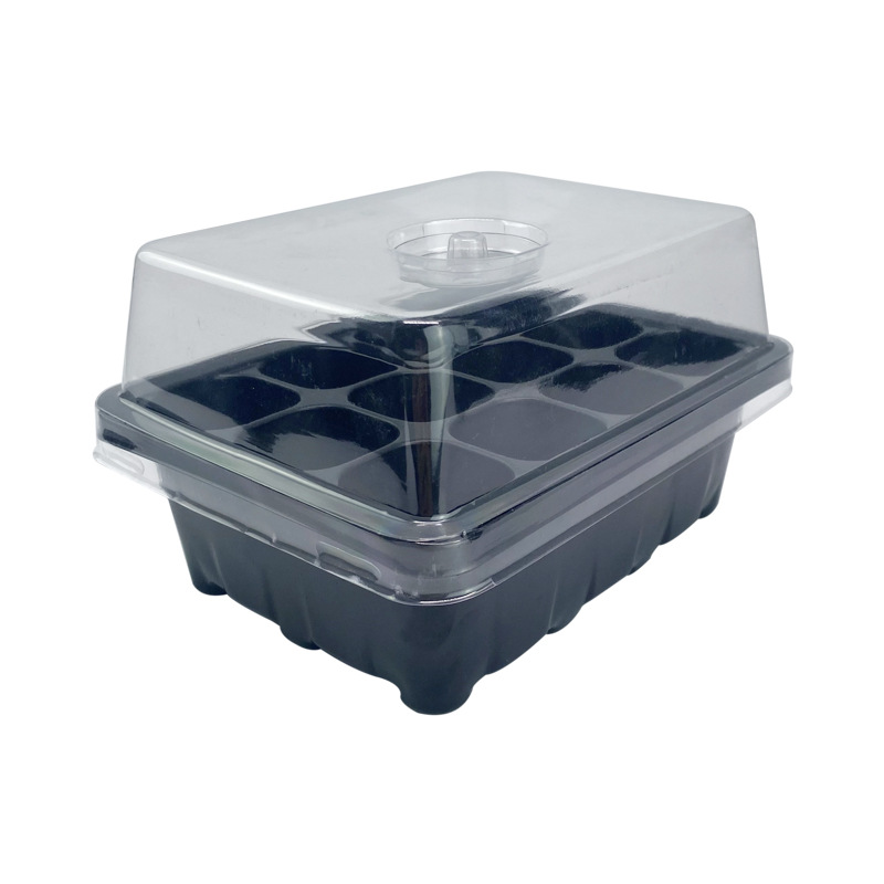 12 구멍 모종 접시 블랙