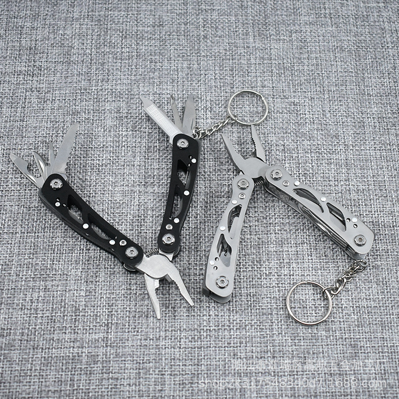现货户外多功能小号黑色刀钳不锈钢多功能钳子迷你折叠式工具钳子