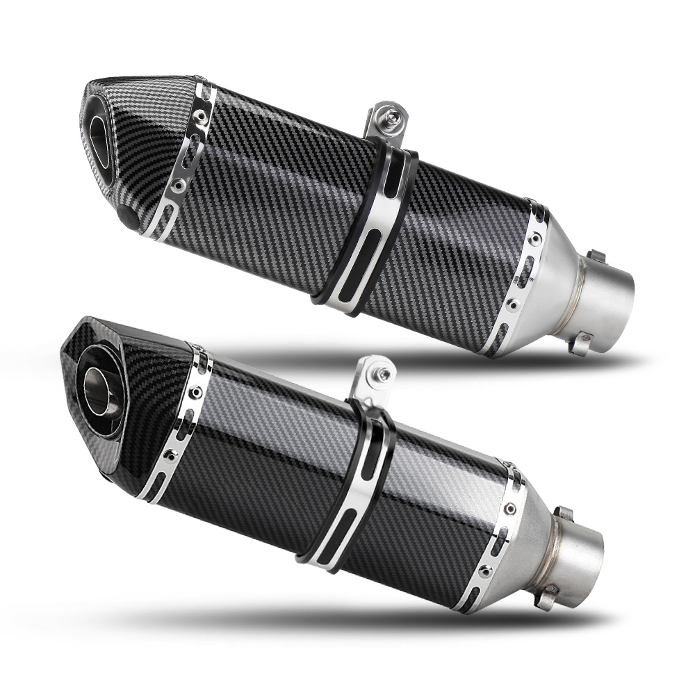 Motorcycle Modification Full Carbon Fiber Imitation Small Hexagonal 51mm Universal Exhaust Pipe Tail Section 450Sr 321R