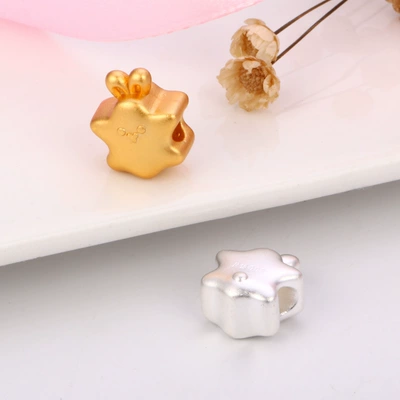 big hole star rabbit beads: Zərgərlik ara hissələri