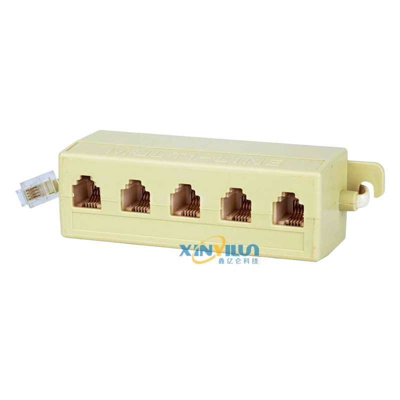 Телефон одна минута пять 6P4C телефон один перетащить пять разветвитель коробка RJ11 телефонный адаптер