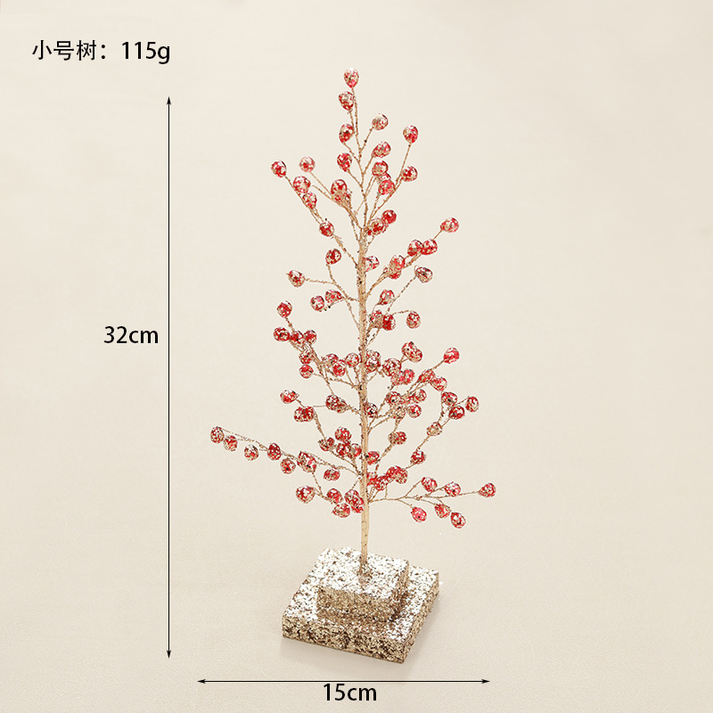 Buscando árboles de Navidad transfronterizos nuevos árboles de Navidad acrílicos rojos accesorios transparentes decoración festiva accesorios DIY