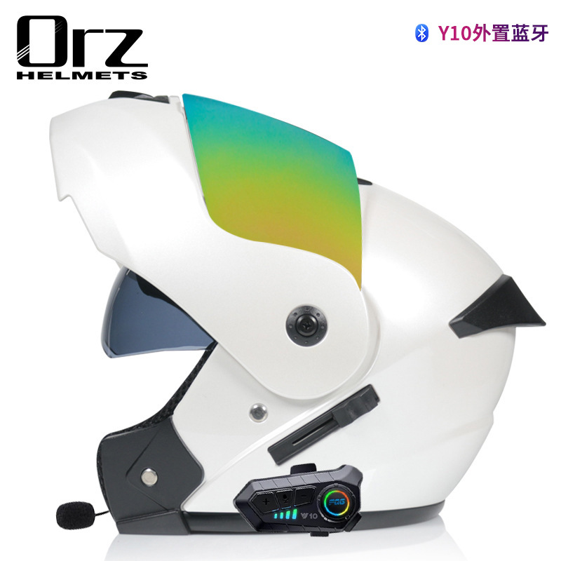 컬러 미러 + 외부 블루투스가있는 펄 화이트