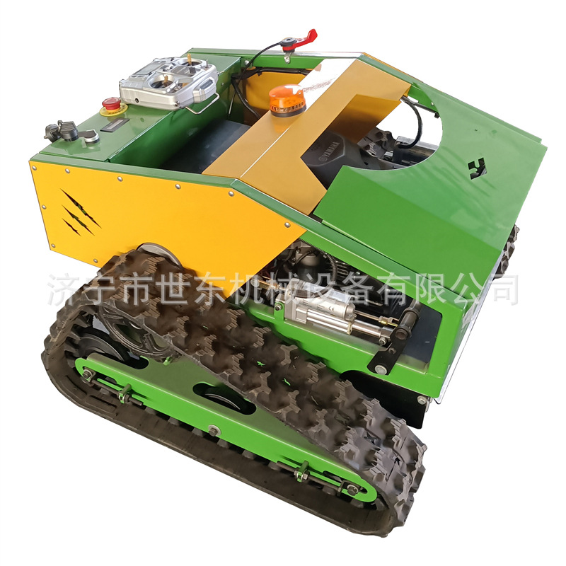 供应园林果园自动除草机 边坡杂草遥控修剪机 世东汽油履带割草机