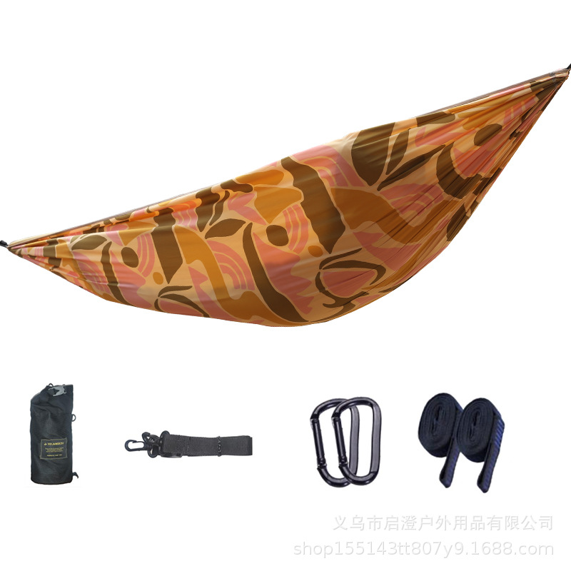 Hamaca al por mayor solo doble anti-Flip Camping School Park ocio paraguas tela columpio cuna al aire libre