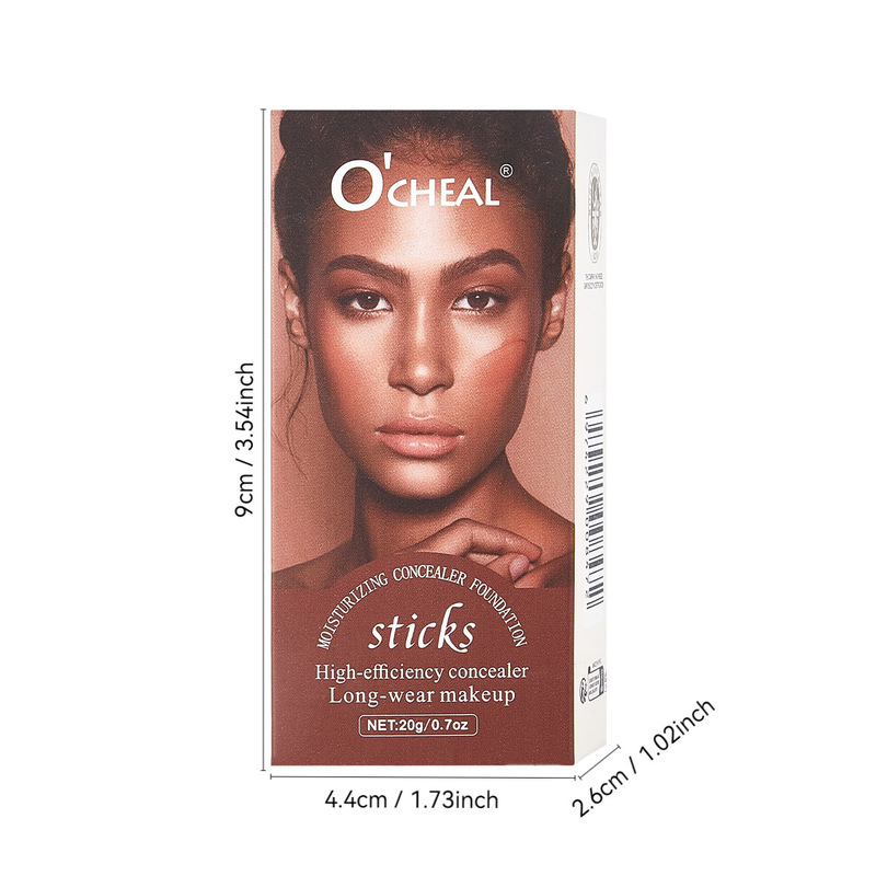 OCHEAL クロスボーダー ヨーロッパとアメリカの消しゴム コンシーラー ファンデーション クリーム 保湿、軽くて透明、肌の色を明るくし、メイクを落としにくいファンデーション スティック|undefined