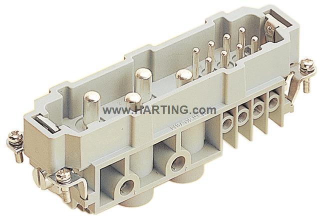 09380122601原装德国 HARTING 4+8+接地 HAN K4/8-M-S 公头连接器