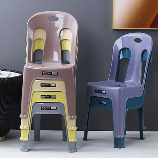 Night Market Stall Chair Plastic Small Backrest Chair Adult Home Living Room Coffee Table Low Stool Thickeneded Kidsren's Non-Slip Stool
