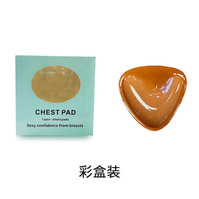 Triángulo de silicona pegatinas en el pecho mujeres empujan hacia arriba auto-adhesivo almohadilla en el pecho invisible engrosada esponja almohadilla traje de baño bikini ropa interior insertar
