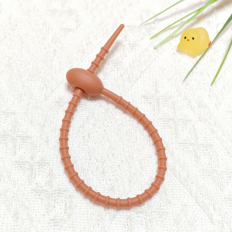 22CM 길이의 실리콘 타이, XQ9046-16 브라운