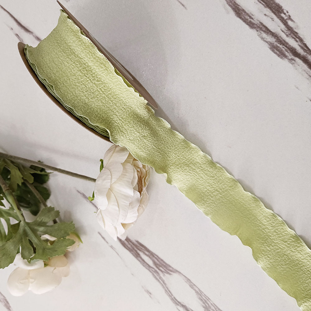 4cm volantes cinta plisada Lino avanzada fishtail hilo flor hornear caja de regalo embalaje cinta ropa Accesorios