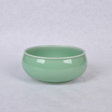 批发青瓷茶洗笔洗花盆水盂仿古哥窑梅子青烟灰缸办公家用足浴店