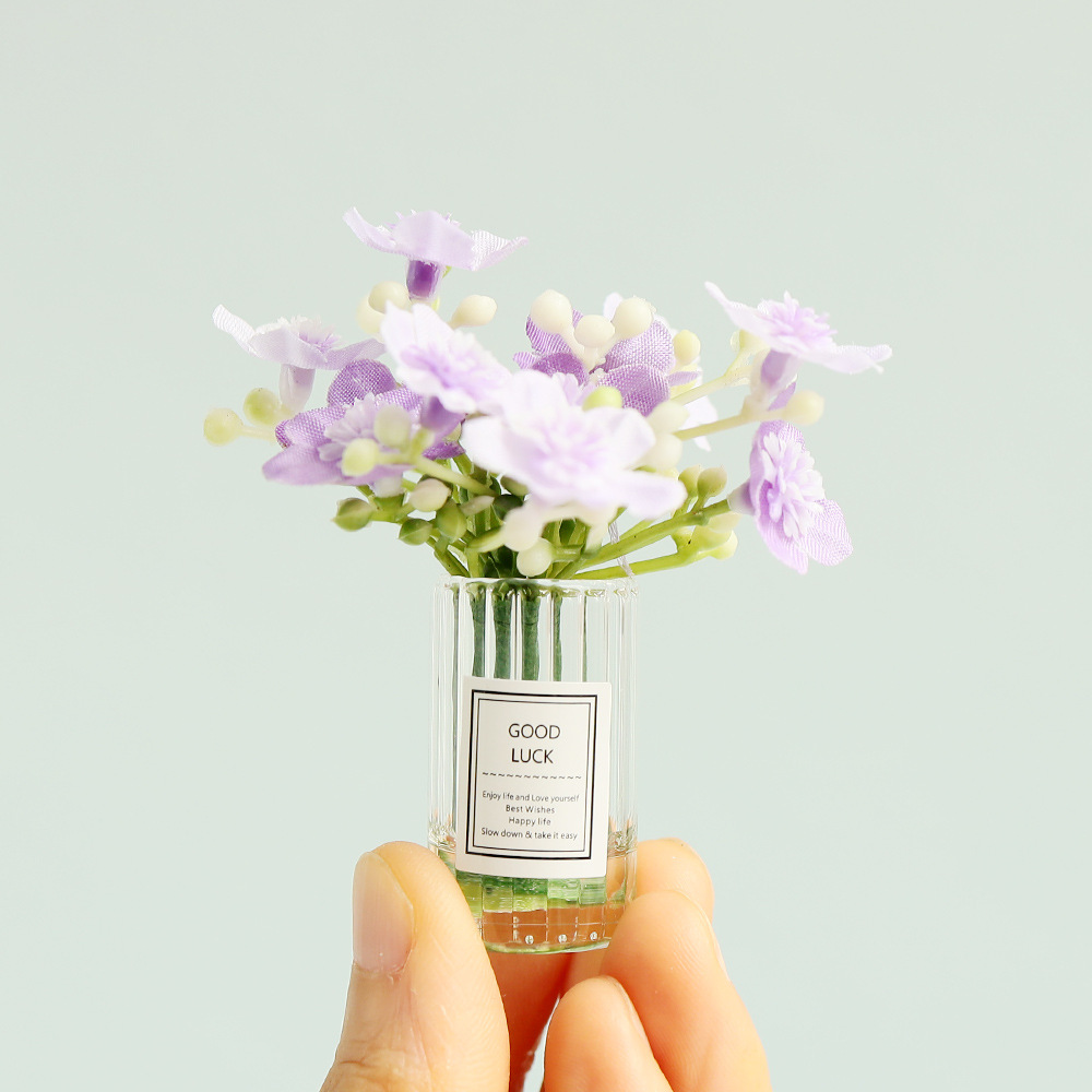 [Actualización] 6 puntos 8 OB11 bJD BLYTHE casa de muñecas mini miniatura modelo accesorios jarrón jazmín