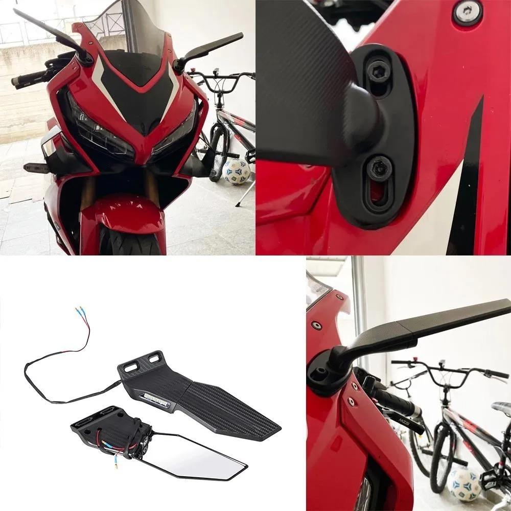 Motorcycle universal rearview mirror modification fixed wing Ducati fixed wing Sports Car Rearview Mirror R3R25 NINJA