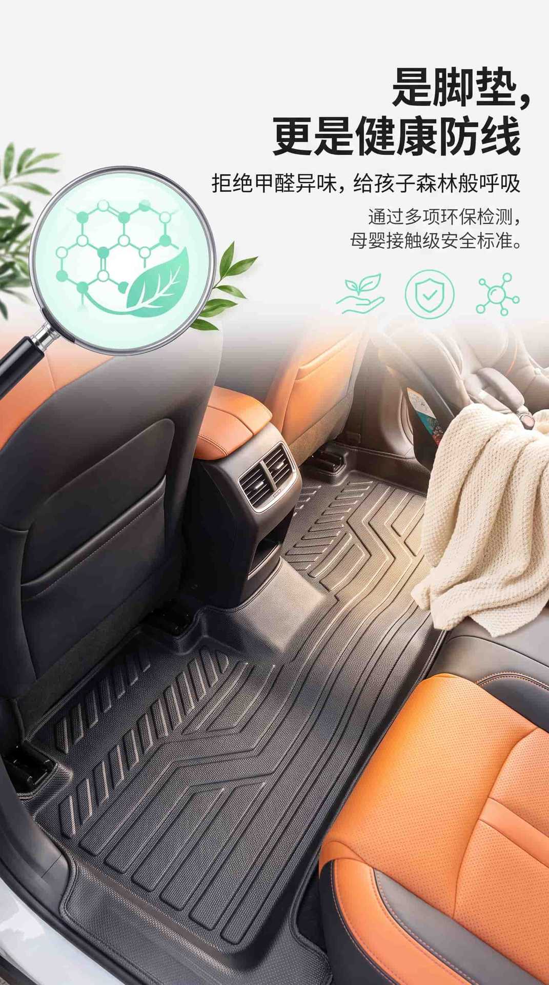 TPE floor mats for the Changan UNI-Z model, waterproof and dustproof car interior accessories, eco-friendly TPE floor mats