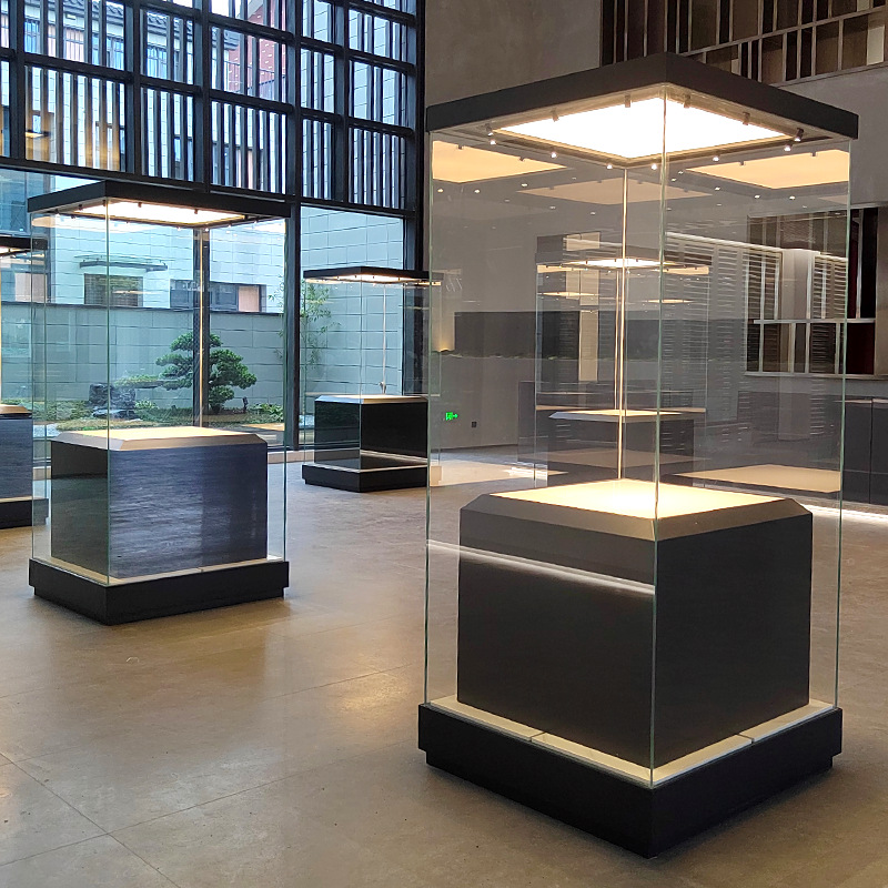 博物馆展柜厂家加工金属玻璃纪念馆展示柜古董陈列柜博物馆独立柜