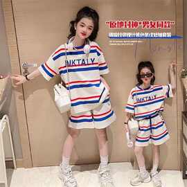 女童t恤夏季套装2025新款儿童网红夏款短裤衣服运动童装大童夏装