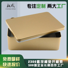 厂家定制金属马口铁盒 方形连体翻盖铁盒包装 定制磨砂铁马口铁盒