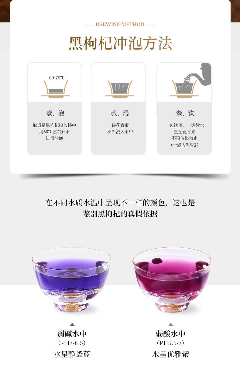 Black Goji Berry Dried Fruit 250g Jar Qinghai Hei Gou Qi Zi Ready to Eat specifications