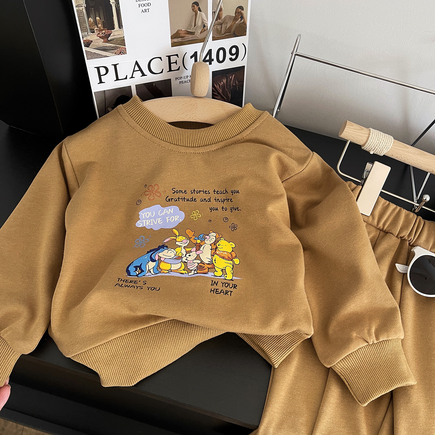 Girls Printed Long-sleeved Sweatshirt Two-piece Set For Children_voghion.com
