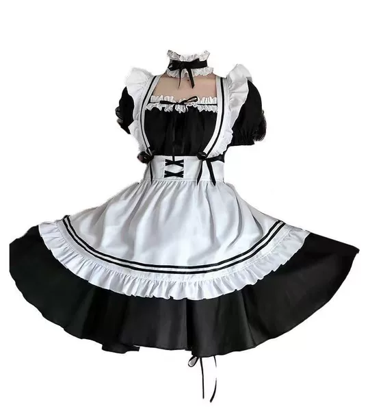 Black set, white tights, small bell