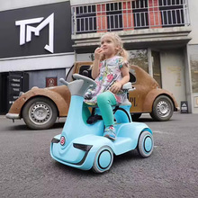 萨玛特儿童电动摩托车瓦力碰碰车双驱四轮摇摆玩具宝宝早教车
