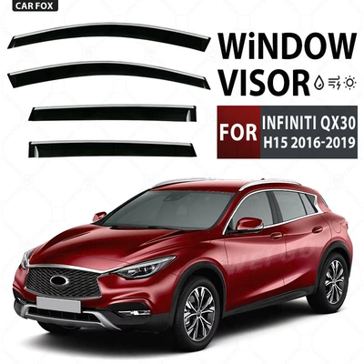 Suitable for Infiniti Qx30 Window Visor Infiniti Qx30 H15 Window Visor (Rain shield) - standard-packaging-without-logo-infiniti-qx30-mk1-h15-2016-2019-with-bright-strip-rain-shield