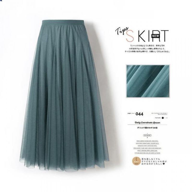 Pleated skirt gauze skirt female fairy gauze skirt medium long large swing long skirt dance skirt square dance wholesale