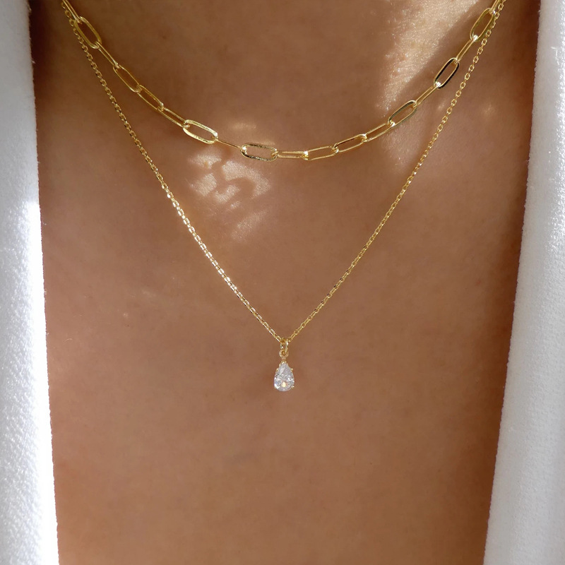 Double 18 Karat Gold Plated Necklace Image 2