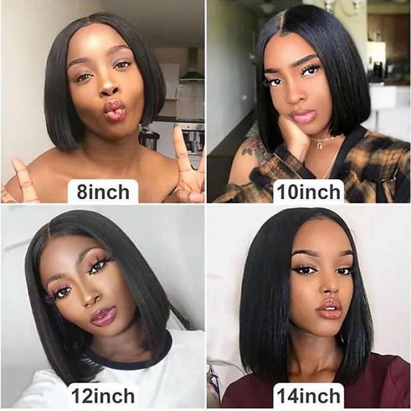 Amazon nuevos productos Europeos y estadounidenses pelucas de cabello corto y recto para mujeres negras bobbing cubierta de cabello corto y recto cubierta de cabello