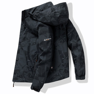 Hooded jacket men's Spring and Autumn New Outdoor Sports American retro cityboy jacket top