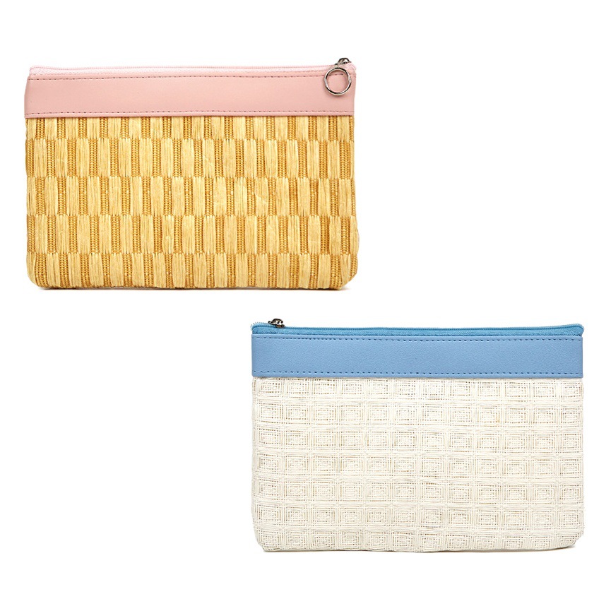 Verano popular bolso tejido a mano de las mujeres japonés simple ins bolsa de almacenamiento bolsa de viaje de gran capacidad de cosméticos