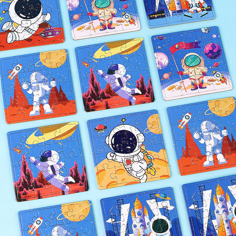 Puzzle de astronauta pequeño puzzle de papel infantil infantil puzzle infantil infantil juguete puzzle regalo creativo