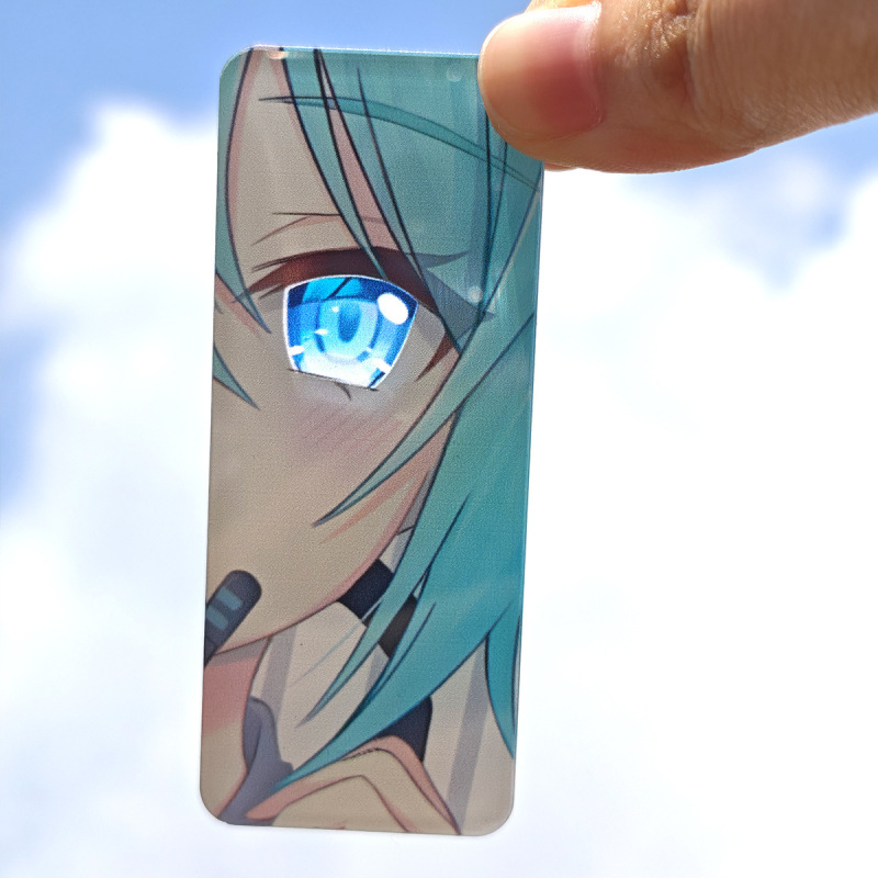 初音未来亚克力发光眼睛条钥匙扣 卡通动漫周边透卡定制礼品挂件|undefined