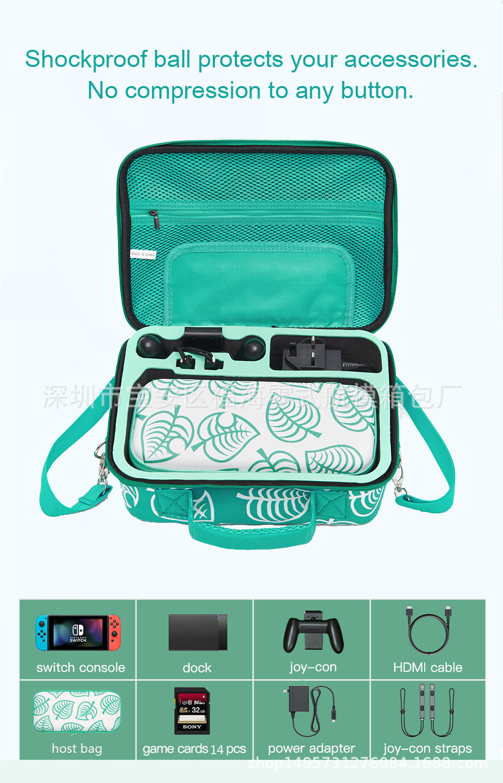 Animal hijo NS Nintendo Switch bolsa de almacenamiento móvil hijo bolsa de protección Switch caja de almacenamiento bolsa grande bolsa de accesorios