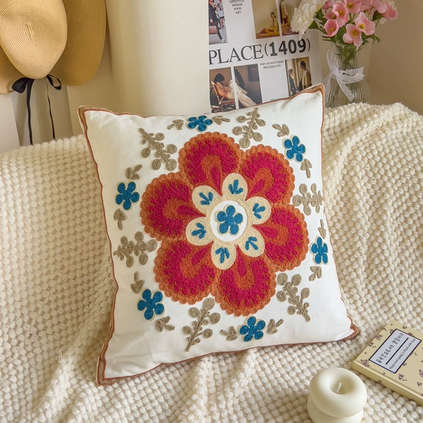 Hexagonal, with embroidery
