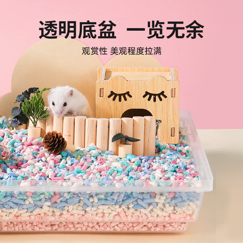 ハムスターケージ ヴィラ 高級噛みつき防止 特大ハムスターケージ 二層透明 60ケージ|undefined