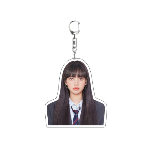 LISA Acrylic Double-Sided Layered School Bag Charm Blackpink Decor Celebrity Merchandise Fan Gift