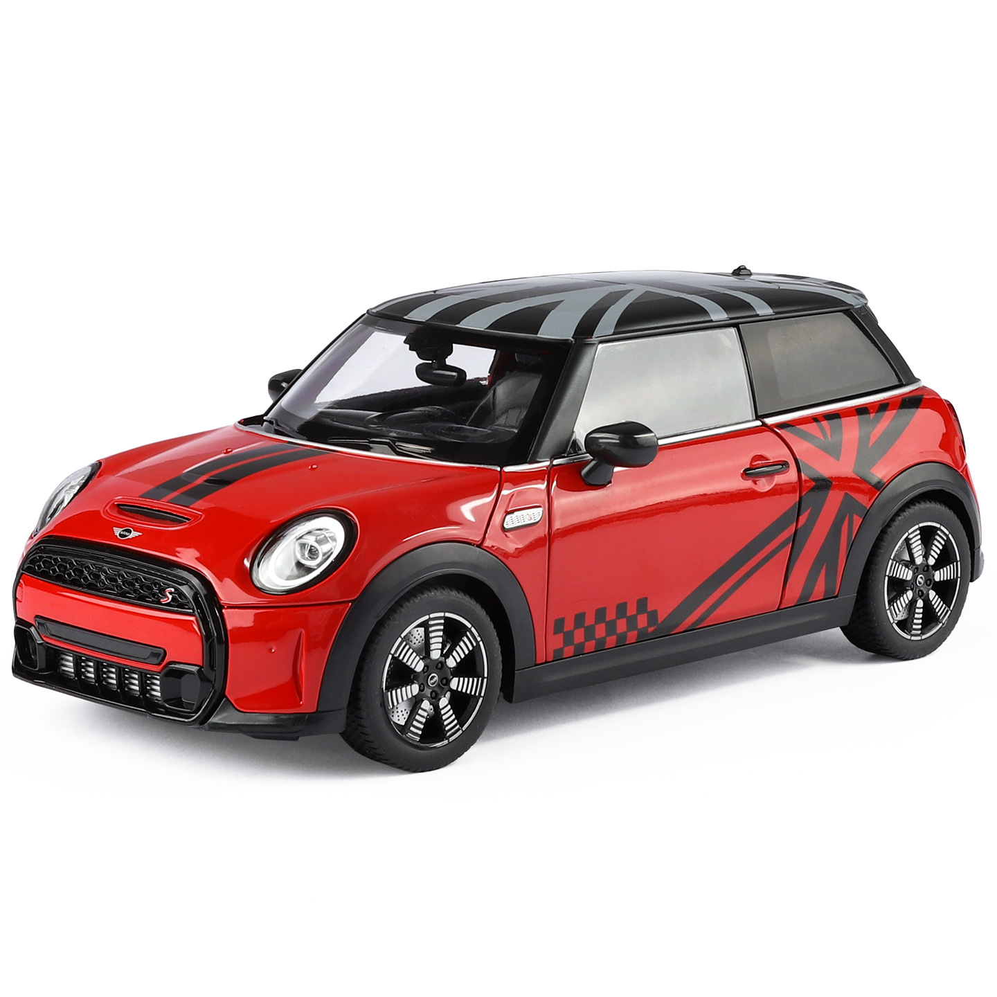 Auténtica autorización 1: 18 BMW MINI modelo de automóvil de aleación deslizante de múltiples puertas abiertas fotografía props de disparo lotes