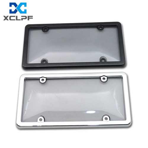 Cross-border modified US specification transparent license plate holder plastic metal universal car brand photo frame