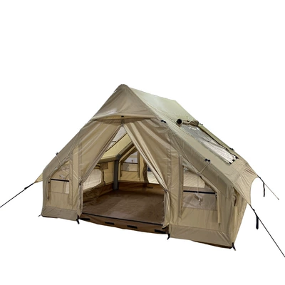 Cyber Celebrity Inflatable Cabin Full Waterproof with TPU Window Light Family Outdoor Camping Tent (Çadırlar) - beige-white-3-4-people