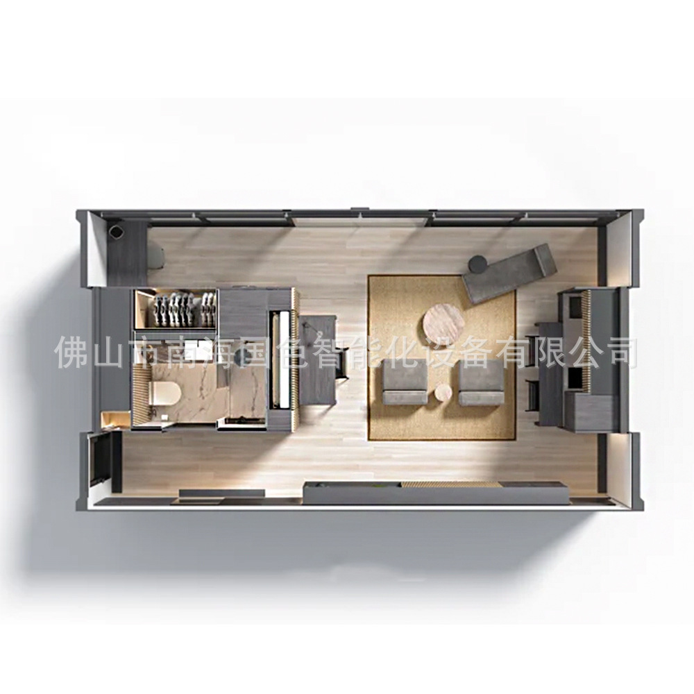 Caja de expansión de doble ala Sala de actividades de contenedores creativos Caja de expansión plegable móvil Casa de familia Caja de embalaje Sala de exposición Tienda